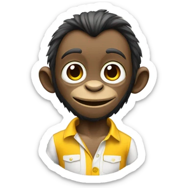 Macaco com camisa 7  sticker