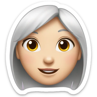 funny female bunny face sticker