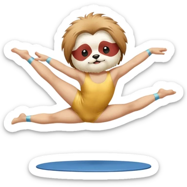 Shitzu doing gimnastic  sticker