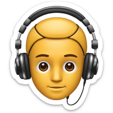 DJ with headphones sticker