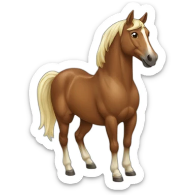 A horse on a horse sticker