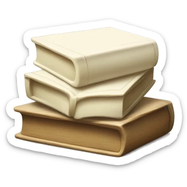 Ivory book stack sticker
