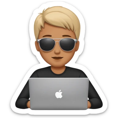 laptop und im hintergrund einen strand sticker