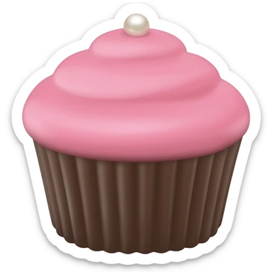 Cupcake with pink icing sticker