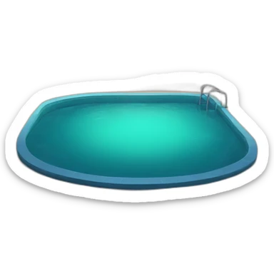 Swimming pool at night sticker