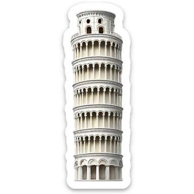 leaning Pisa tower sticker