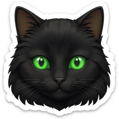 Tete de chat noir  sticker