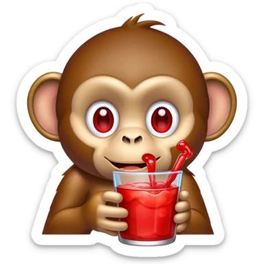 Monkey with kool aid sticker