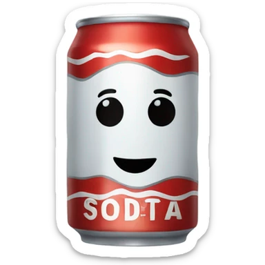 Soda can with hands sticker