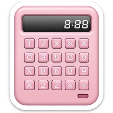 Pale Pink tax Calculator sticker