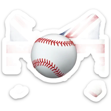 Softball diamond with Union Jack  sticker