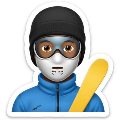black guy ski mask sticker