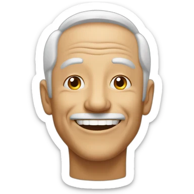 very happy older man sticker