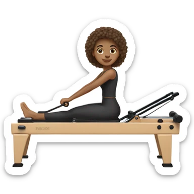 Light brown skin Mujer pilates reformer sticker
