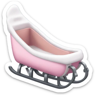 light pink winter sled sticker