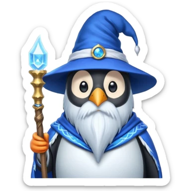 Penguin Wizard sticker