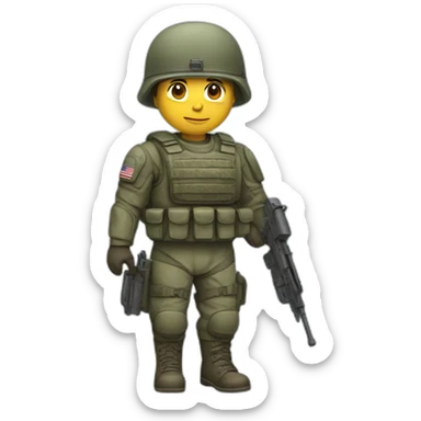 soldier with armored train sticker