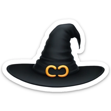 Black Witch hat sticker
