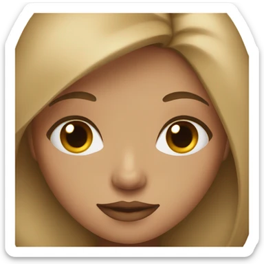 Girl with light brown hair with lipstick  sticker