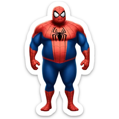 Fat spiderman sticker