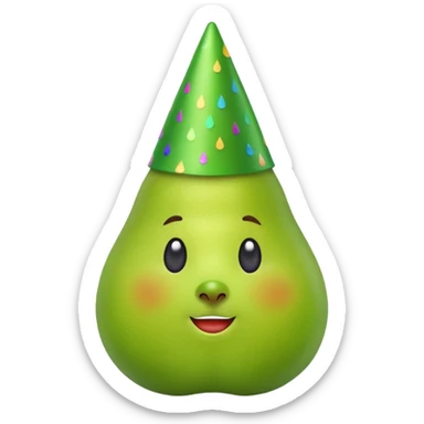 Birne die Party macht ohne Alkoholglas sticker