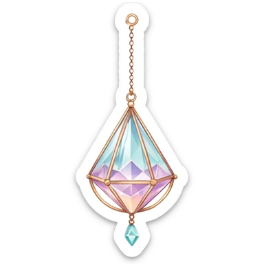 Pastel warm-colored romantic lush beautiful pretty hanging crystal-catcher aesthetic sticker