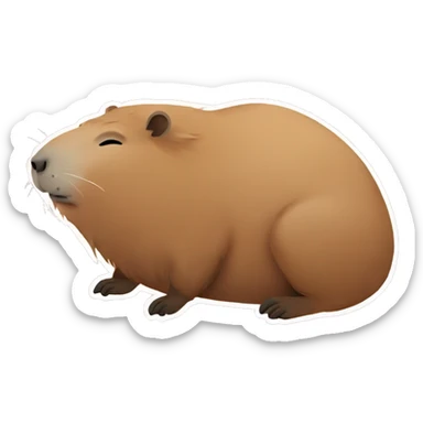 capybara snoring sticker