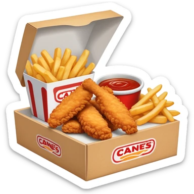 Raising Canes chicken fingers box meal sticker