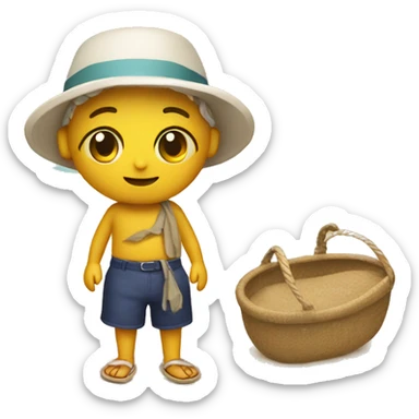 Chat sur la plage sticker