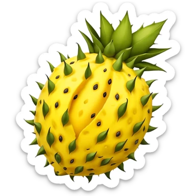 yellow pitahaya fruit cut  sticker