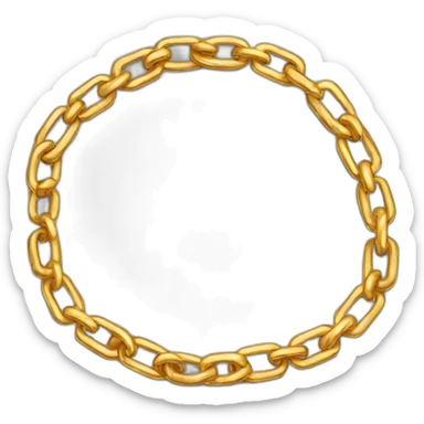 Gold chain sticker