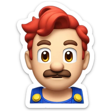 mario saying oh no sticker