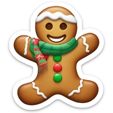 Gingerman with christmas sticker
