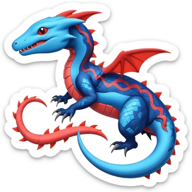Salandit-Salamence-Heliolisk-Amaura-fusion sticker