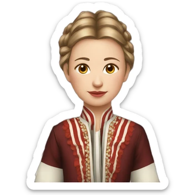 latvian traditional costume stripes sticker