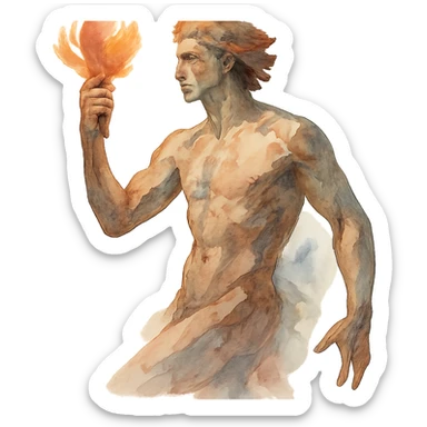 watercolor style Prometheus sticker