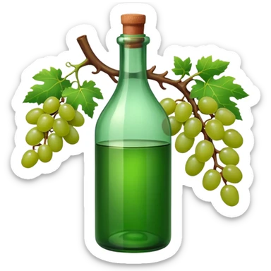 Grape vine bottle sticker