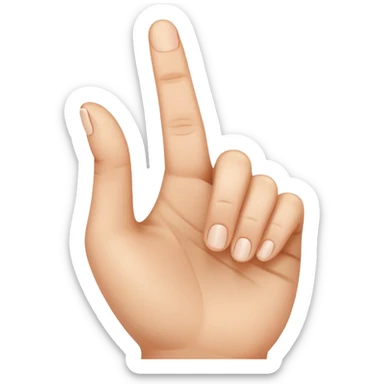 yvl hand sign with the thumb, the index finger and middle finger was ride up sticker