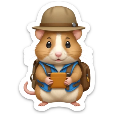 explorer hamster sticker