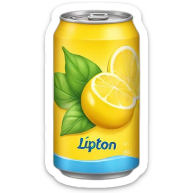 Lipton drink in a can, iced tea sticker