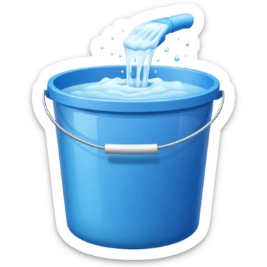 Bucket and cleaning product sticker