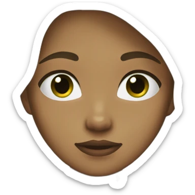 girl with dirty blonde hair dark eyebrows and dark green eyes sticker