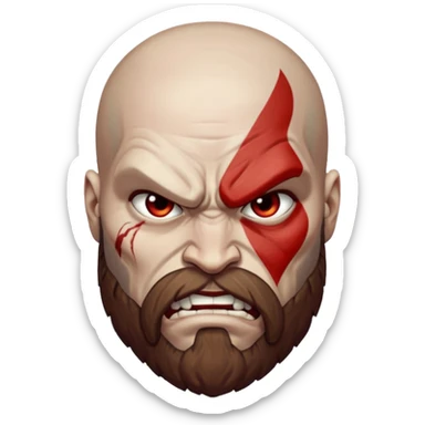 kratos face sticker