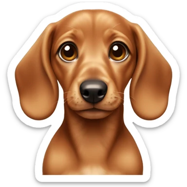 light brown daschund puppy sticker