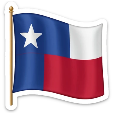An emoji of the Texas state flag sticker
