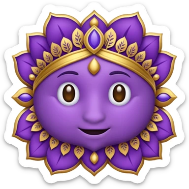 indian elements purple emoji sticker