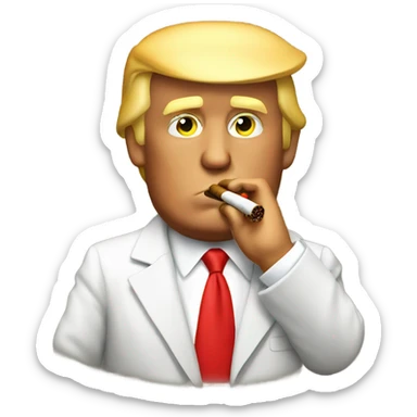 Donald trump smoking a cigar sticker