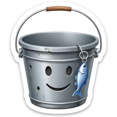 fishing bucket sticker