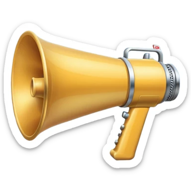 megaphone with social media icons telegram, vk, phone sticker