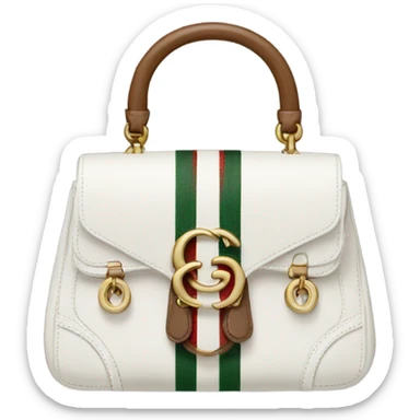 White, small, gucci purse sticker